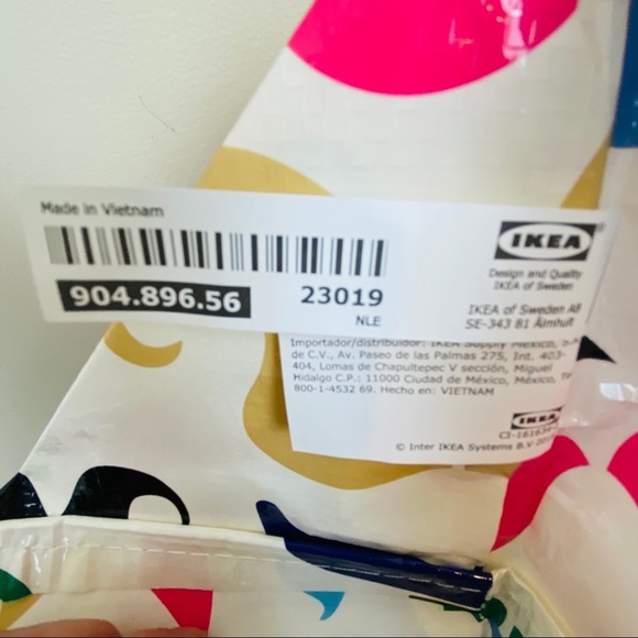 IKEA | BANGLIG 2401 OZ Mustache Design LARGE Tote - Picture 4 of 9